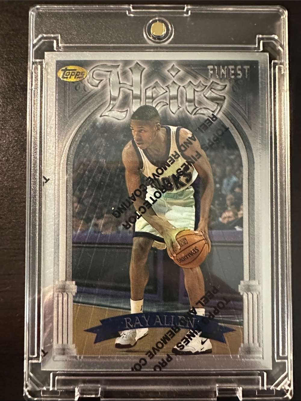 Topps Finest Heirs Ray Allen Silver and Blue Basketball Card